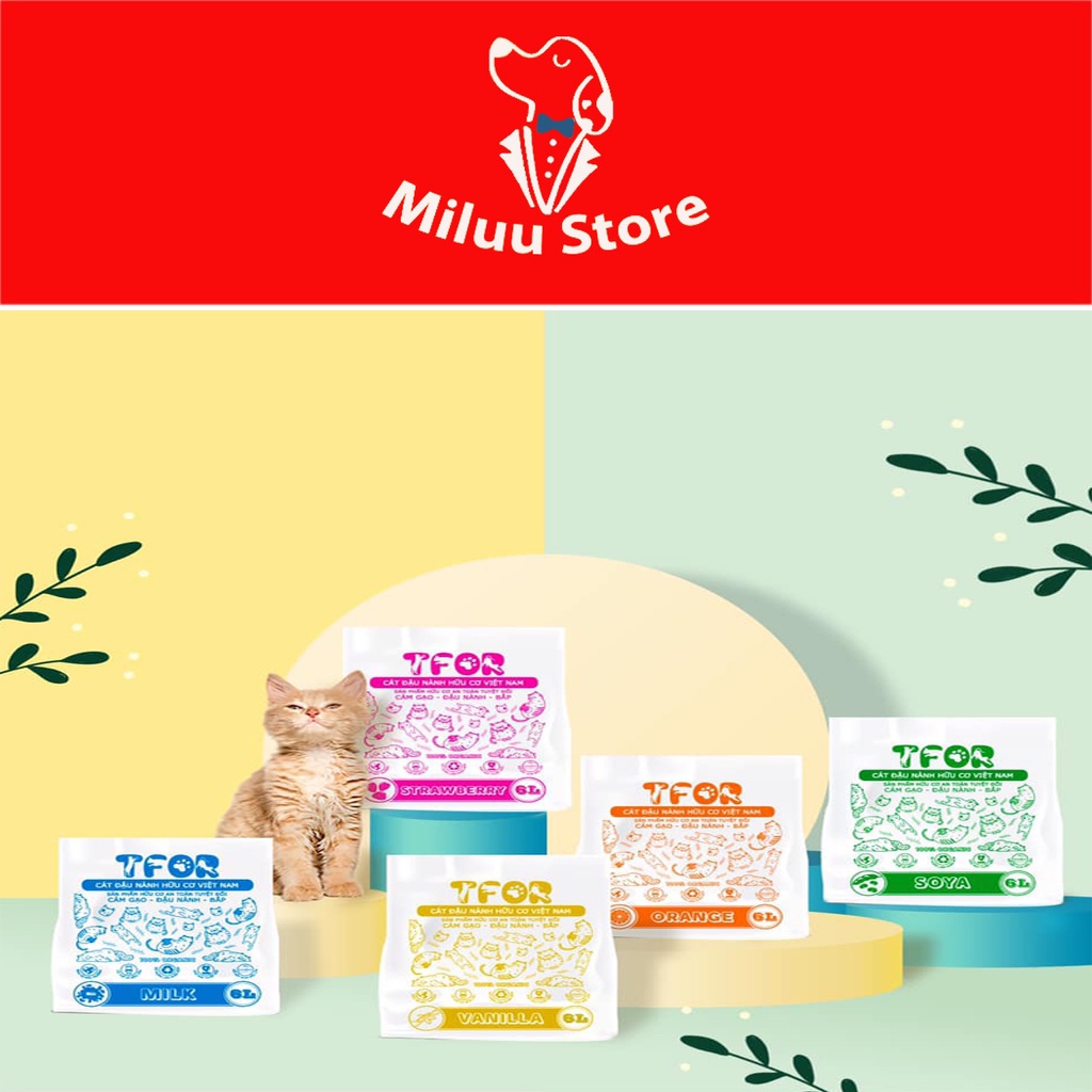 Cát Vệ Sinh Cho Mèo TOFU 6L - Cát Đậu Nành Cho Mèo An Toàn Bảo Vệ Môi Trường Xuất Xứ Việt Nam