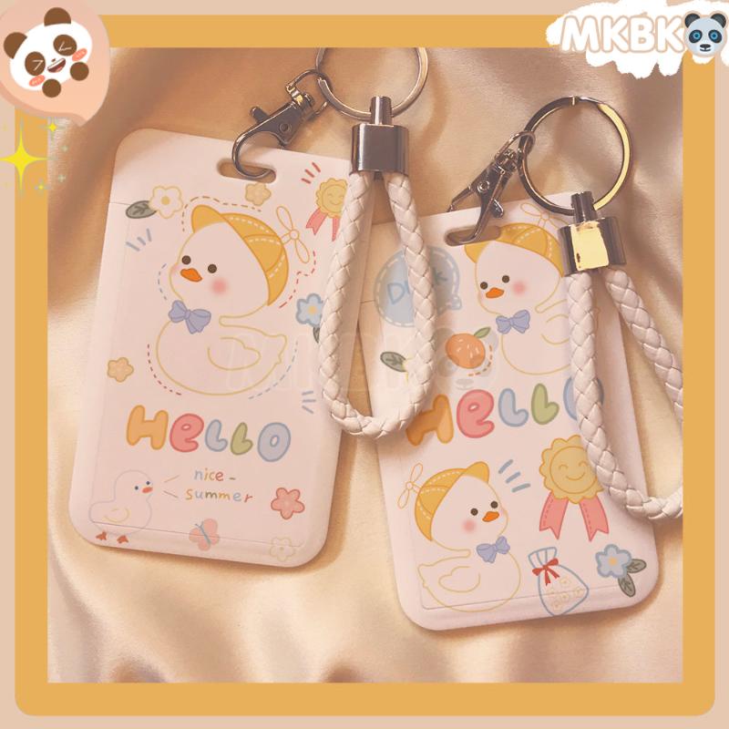 🐼 MKBK 🐼 bao đựng thẻ dây đeo thẻ học sinh hai con vịt cute đựng thẻ sinh viên vịt con dễ thương sleeve đựng card vỏ cứng bọc thẻ thẻ tên dây đeo cổ điện thoại