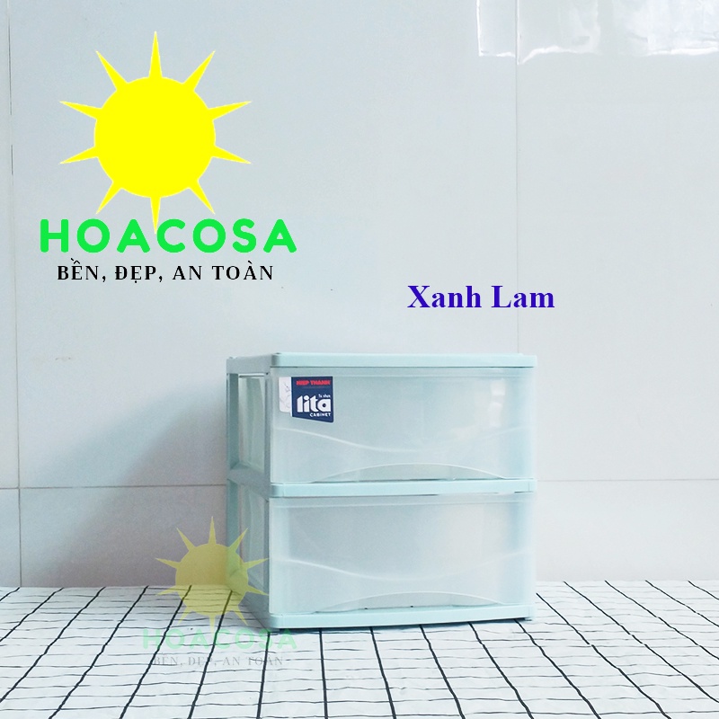 Tủ Nhựa Mini 2 Ngăn Để Bàn Lita- Nhựa Hiệp Thành- Đơn Giản, Sáng Đẹp, Tiện Dụng- Đồ Gia Dụng Hoacosa.