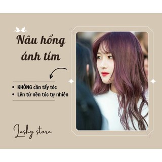 Combo Thuốc nhuộm tóc NÂU HỒNG ÁNH TÍM - Kèm oxy - Lên màu chuẩn - Lashystore, Lashy store