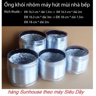Ống bạc máy hút mùi, ống nhôm mềm lõi thép, nắp ống máy hút mùi