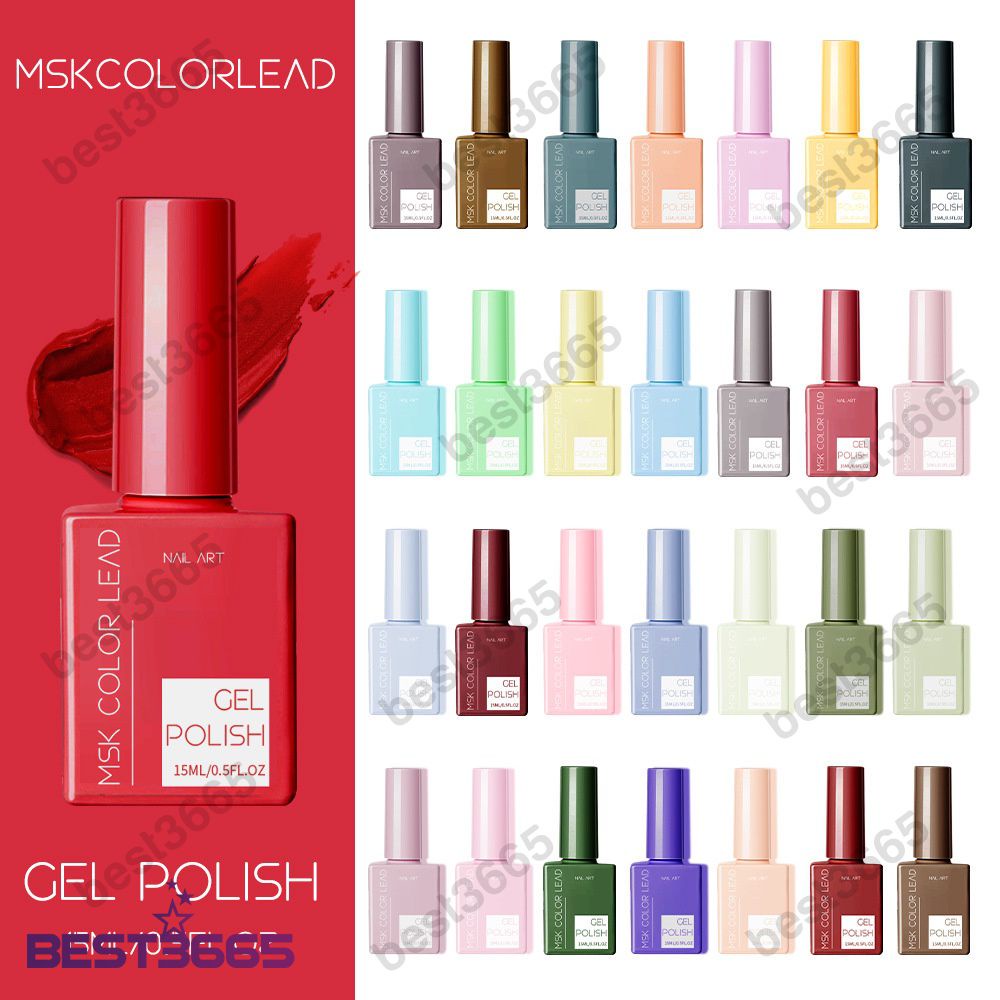 Bán! MSK Màu Dẫn 60 Màu Nail Enamel Bộ 1 Chai Một Màu Móng Tay Shop Cùng Phototherapeutic Gel mùa Thu Và Mùa Đông Phổ Biến Màu Sơn Móng • Best3665