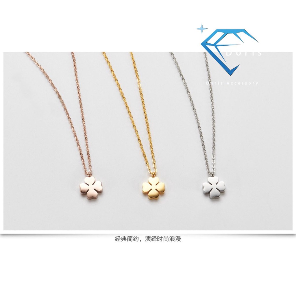 Dây chuyền nữ Doris titan cỏ 4 lá Gold / Silver / Rose Gold X2-309-1