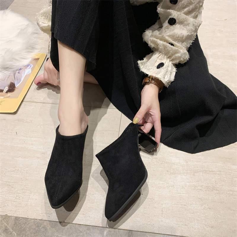 Dép Cao Gót Mũi Nhọn Phong Cách Hàn Quốc Cho Nữ