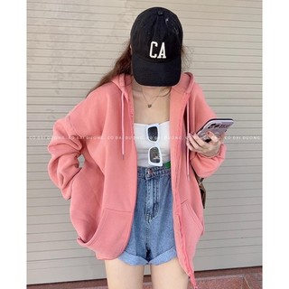 Áo khoác trơn mũ 2 lớp