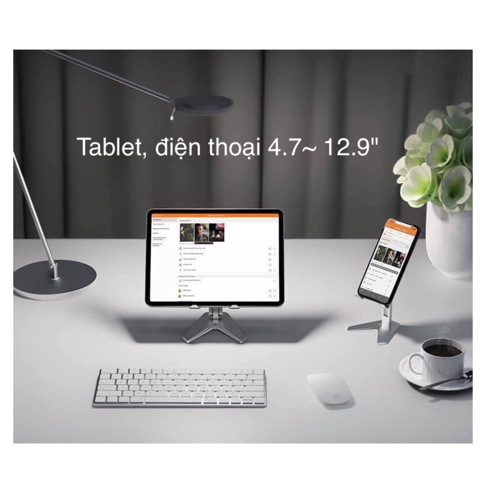 [Mã giảm 25k] Giá Đỡ Điện Thoại / Máy Tính Bảng / Máy Tính Bảng Bằng Hợp Kim Nhôm Bền Bỉ Dễ Mang The