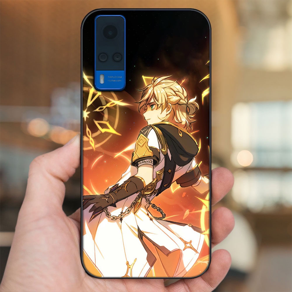 Ốp lưng Vivo Y51 2020, Y53s viền đen in hình Albedo Genshin Impact