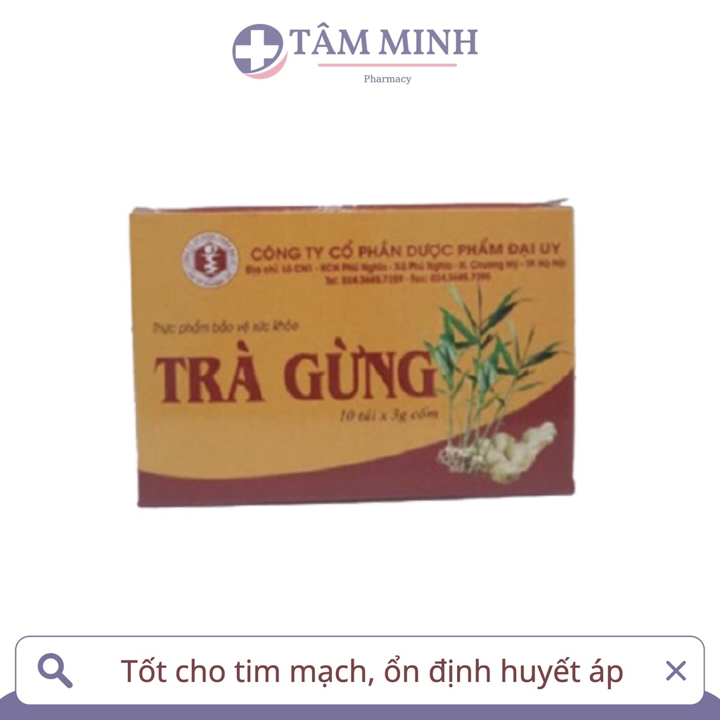 TRÀ GỪNG HỖ TRỢ GIẢM ĐẦY HƠI, KHÓ TIÊU, CẢM LẠNH, HẠ HUYẾT ÁP