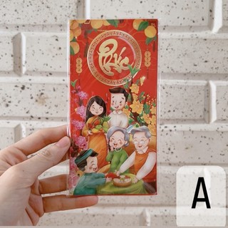 Xấp 6 bao lì xì 2024 (bao dày, nhiều mẫu)