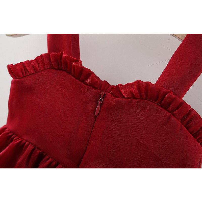 Đầm Công Chúa Hai Dây Thắt Nơ Thời Trang 2023New Dành Cho Bé Gái Sơ Sinh Dự Tiệc Sinh Nhật