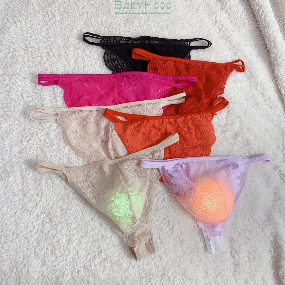 Sexy Men Lace Sheer Pouch G String Bikini Briefs Thongs Underwear Underpants Underwear#BBHOOD