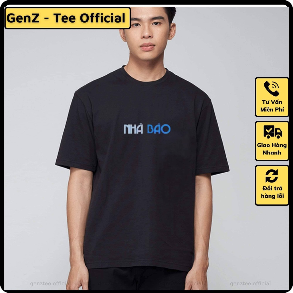 Áo thun Nhà Báo, phong cách trẻ trung năng động form rộng nam nữ đủ size