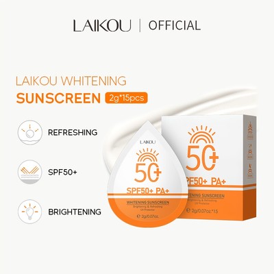 Set 15 Túi Kem Chống Nắng LAIKOU SPF50+ UVA UVB Bảo Vệ Da