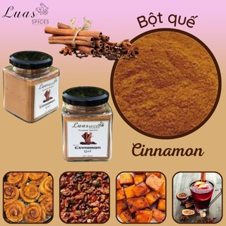 Bột quế - cinnamon powder - lọ thủy tinh 200ml - gia vị hữu cơ á âu