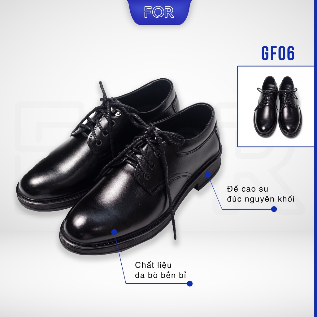 Giày nam FOR cao cấp da bò trơn năng động chính hãng bảo hành 12 tháng GF06