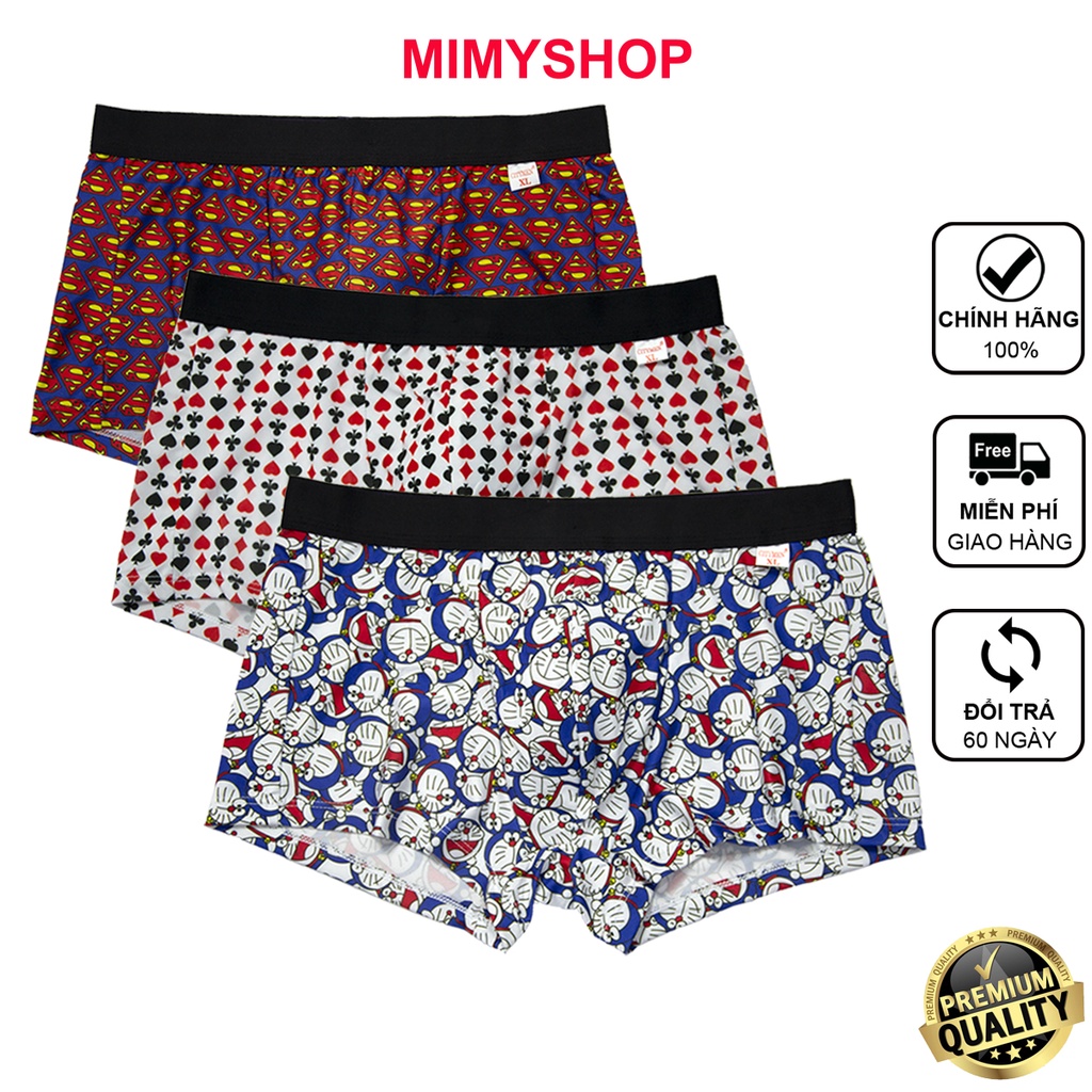 Quần lót nam boxer hoạt hình CITYMEN cao cấp vải thun lạnh 4 chiều sịp đùi nam