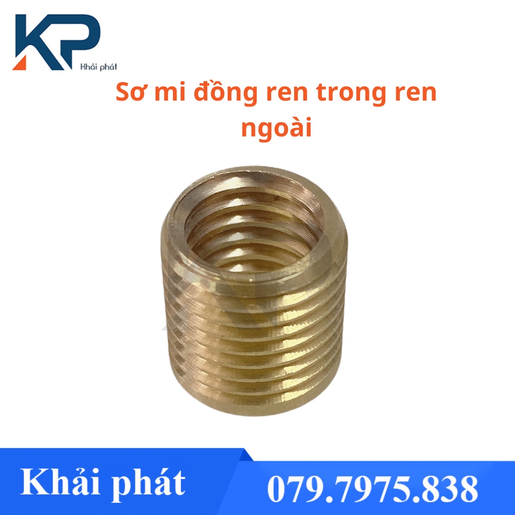 Sơ mi thau, nối ren trong ren ngoài -cà rá mini đồng-Sơ mi thau ren nhỏ m4 m5 m6 m8 m10