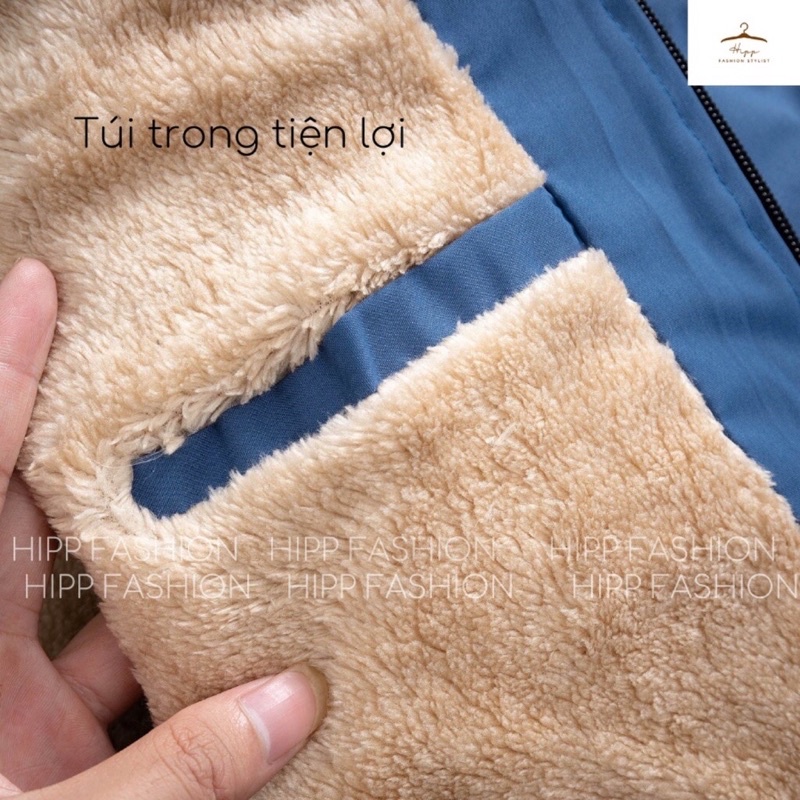 Áo khoác Gió Lót Lông cao Cấp ,Lông giữ Nhiệt Siêu Ấm Kết hợp chất gió Tráng Bạc  Chống nước chống gió