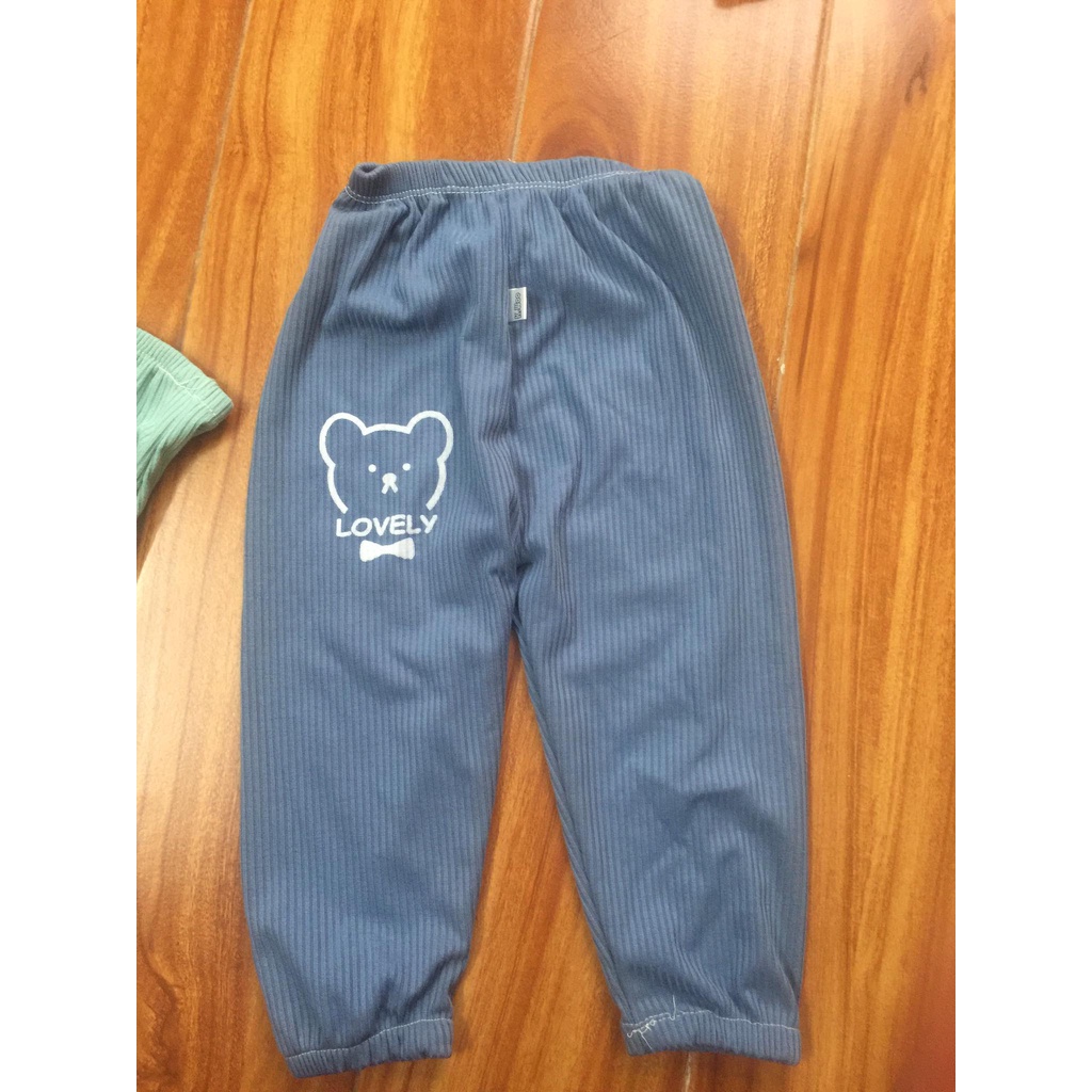 SALE 50% thanh lý- Quần thun tăm cho bé quần bé trai bé gái thu đông bo chun cực mềm mịn siêu dễ thương từ 8 - 16kg