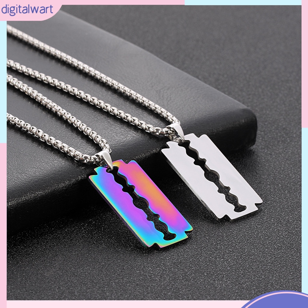 |Đào| Vòng cổ Mặt Hình Lưỡi Dao Bằng Thép Không Gỉ Mạ Điện Phong Cách Punk Hip Hop Làm Quà Sinh Nhật Hàng Ngày Cho Nam Và Nữ