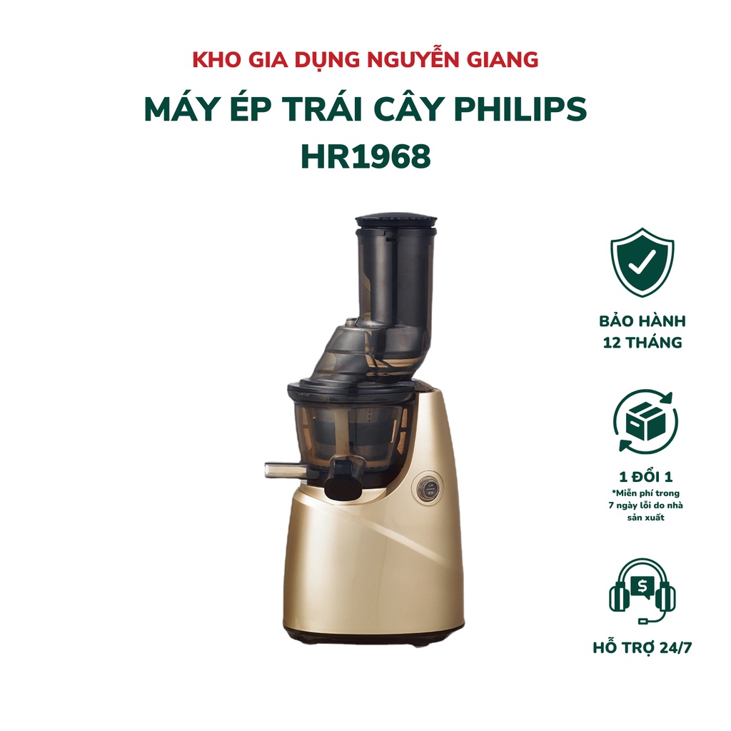 Máy Ép Trái Cây Philips HR1968 Công Nghệ Hiện Đại, Hoạt Động Êm Ái, Không Gây Tiếng Ồn