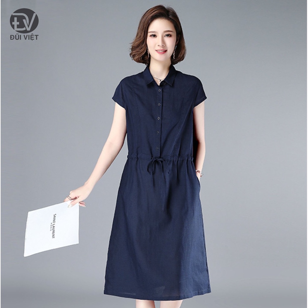 Đầm suông trung niên có túi Da145