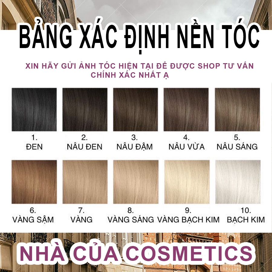 Thuốc nhuộm tóc XÁM RÊU tại nhà tặng kèm oxy, bao tay và mũ chùm ủ tóc