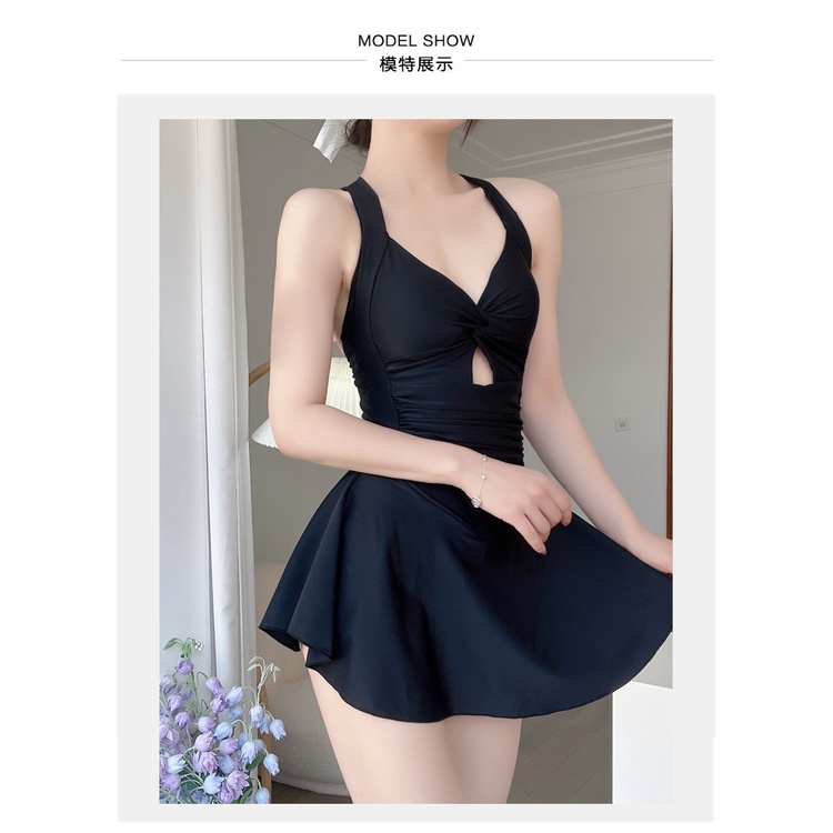 Bikini đi biển dạng váy set áo tay bèo tơ tiểu thư xinh xắn đồ bộ nữ đi biển hotgirl Hàn Quốc 8407 D4t3