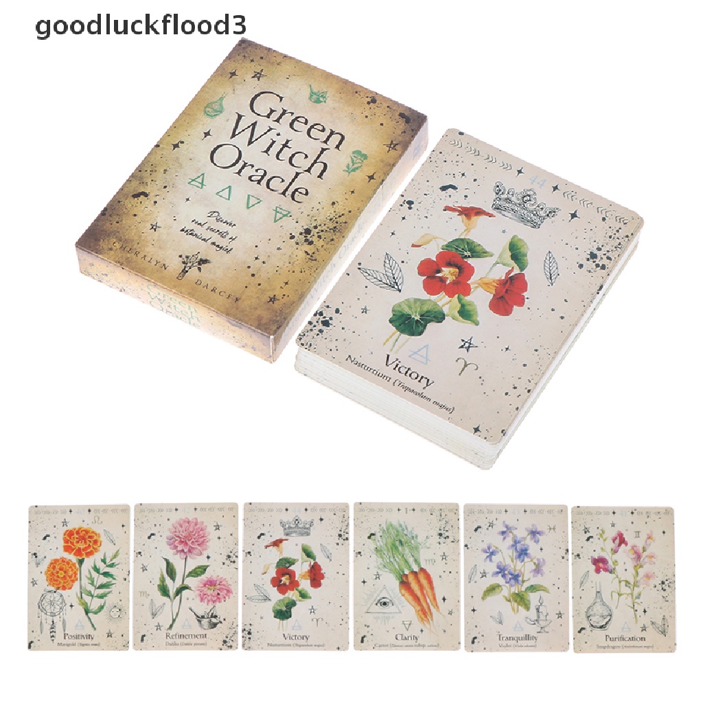 Bộ Bài Tarot Oracle Màu Xanh Lá Cây Dùng Hóa Trang Tiệc Gia Đình
