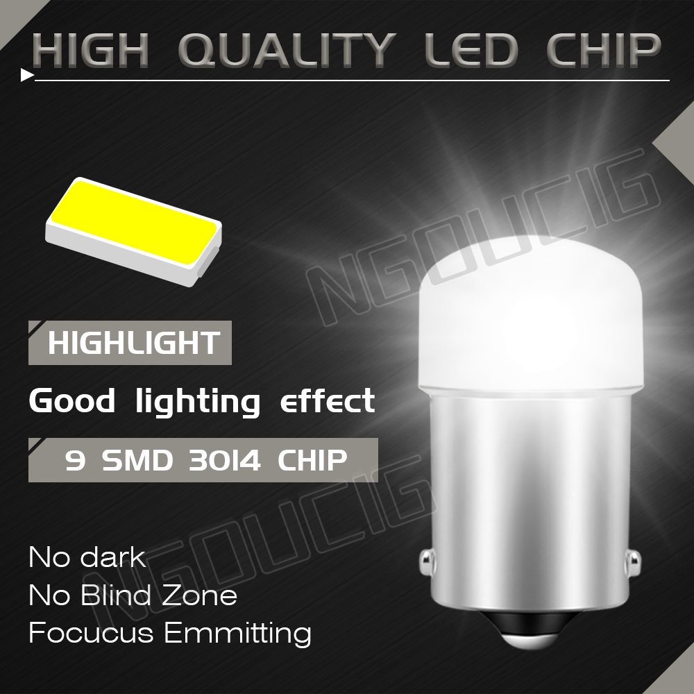 Bóng Đèn Phanh Xe Hơi / Xe Máy NGOUCIG 2022 New 1156 LED 1157 BAY15D P21W 5W DRL BA15S P21W