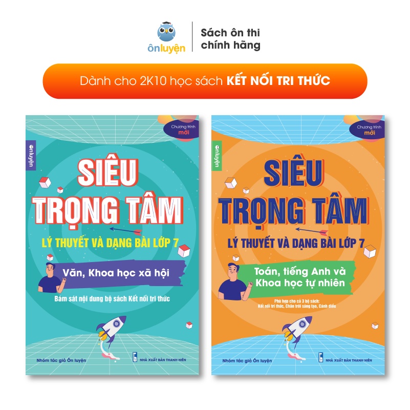 Sách Lớp 7 (Bộ Kết nối )- Combo 2 cuốn Siêu trọng tâm TOÁN, TIẾNG ANH, KHTN và Văn, Khoa học xã hội lớp 7- Uribook