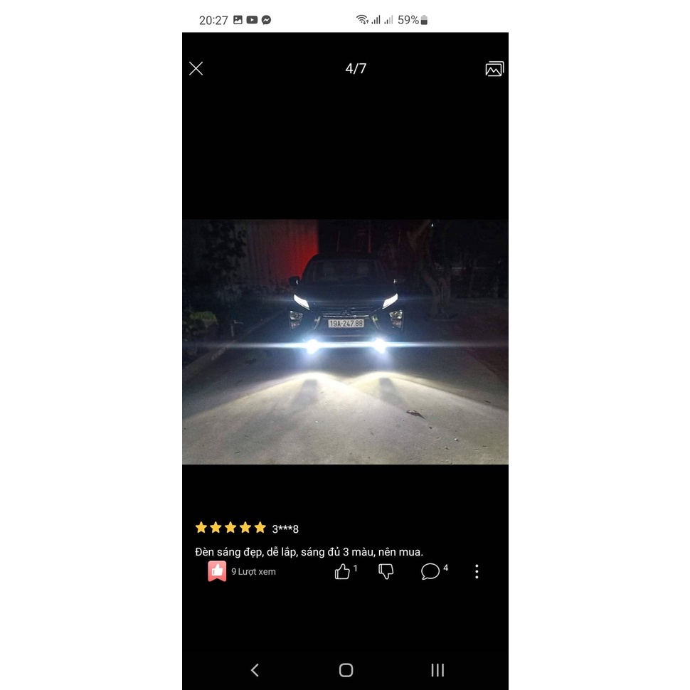 Bóng led gầm 3 chế độ màu