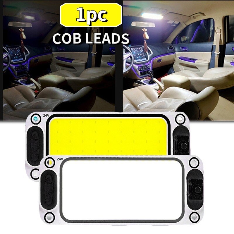 Đèn LED COB Gắn Trần Xe Hơi Có Công Tắc Loại 12V/24V