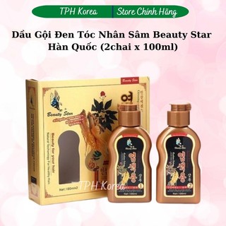 Dầu gội đen tóc nhân sâm hàn quốc hộp 2 chai x 100ml