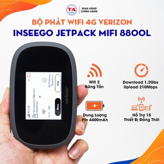 Cục Phát Wifi 4G Verizon Inseego Jetpack MiFi 8800L - Tốc độ 4G lên tới 1,2Gbps - Thương hiệu cao cấp của M