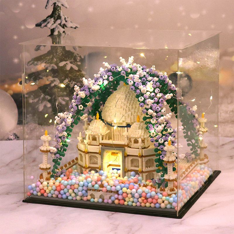 Tương thích với Lego Taj Mahal khối xây dựng cho người lớn khó khăn lớn Disney lâu đài nam và nữ đồ chơi lắp ráp quà tặn