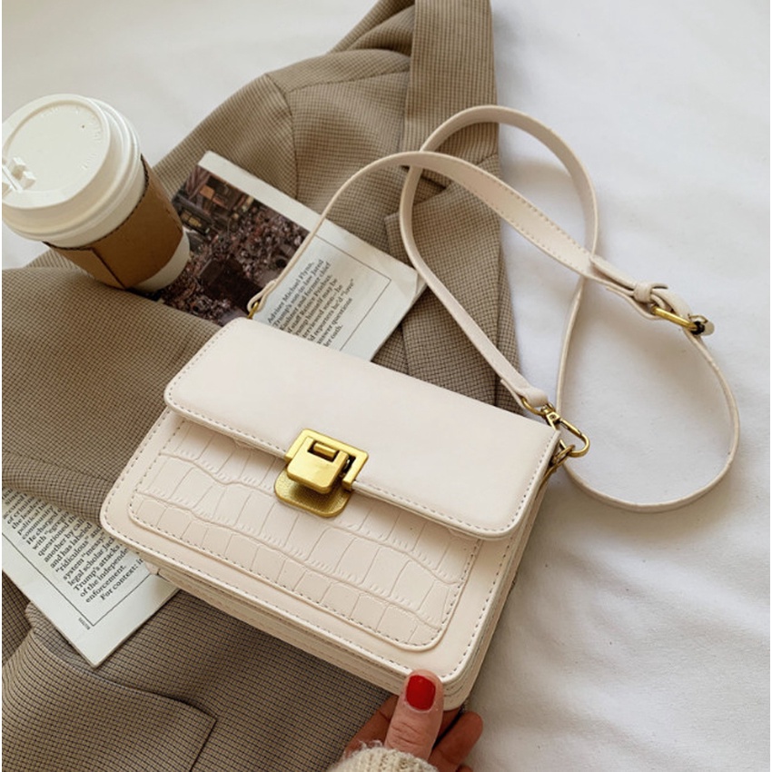 Túi xách nữ đeo chéo Bag.Thanhthu kẹp nách đeo vai da cá sấu khoá gập đi tiệc đi chơi phong cách thanh lịch 664