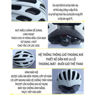 Mũ bảo hiểm xe đạp thể thao chính hãng có kính hít mũ bảo hiểm xe đạp thể - ảnh sản phẩm 6