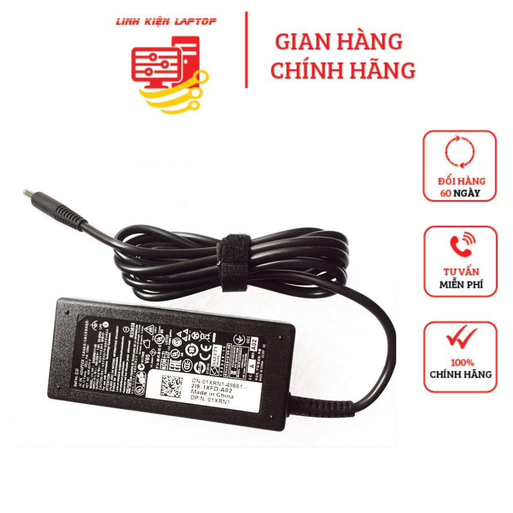 Dây Sạc Laptop Adapter Dell 19v - 3.34a Chân Kim Nhỏ(4.5*3.0) Hàng Cao Cấp