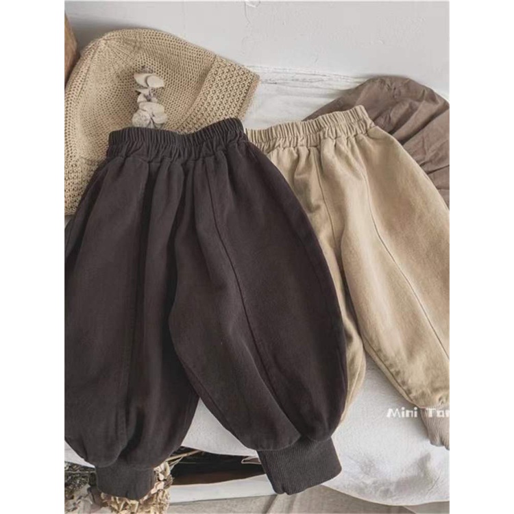 Quần Cotton Mềm Mại Phong Cách Hàn Quốc ~ 2022 Phong Cách Phương Tây Thời Trang Mùa Thu Cho Bé