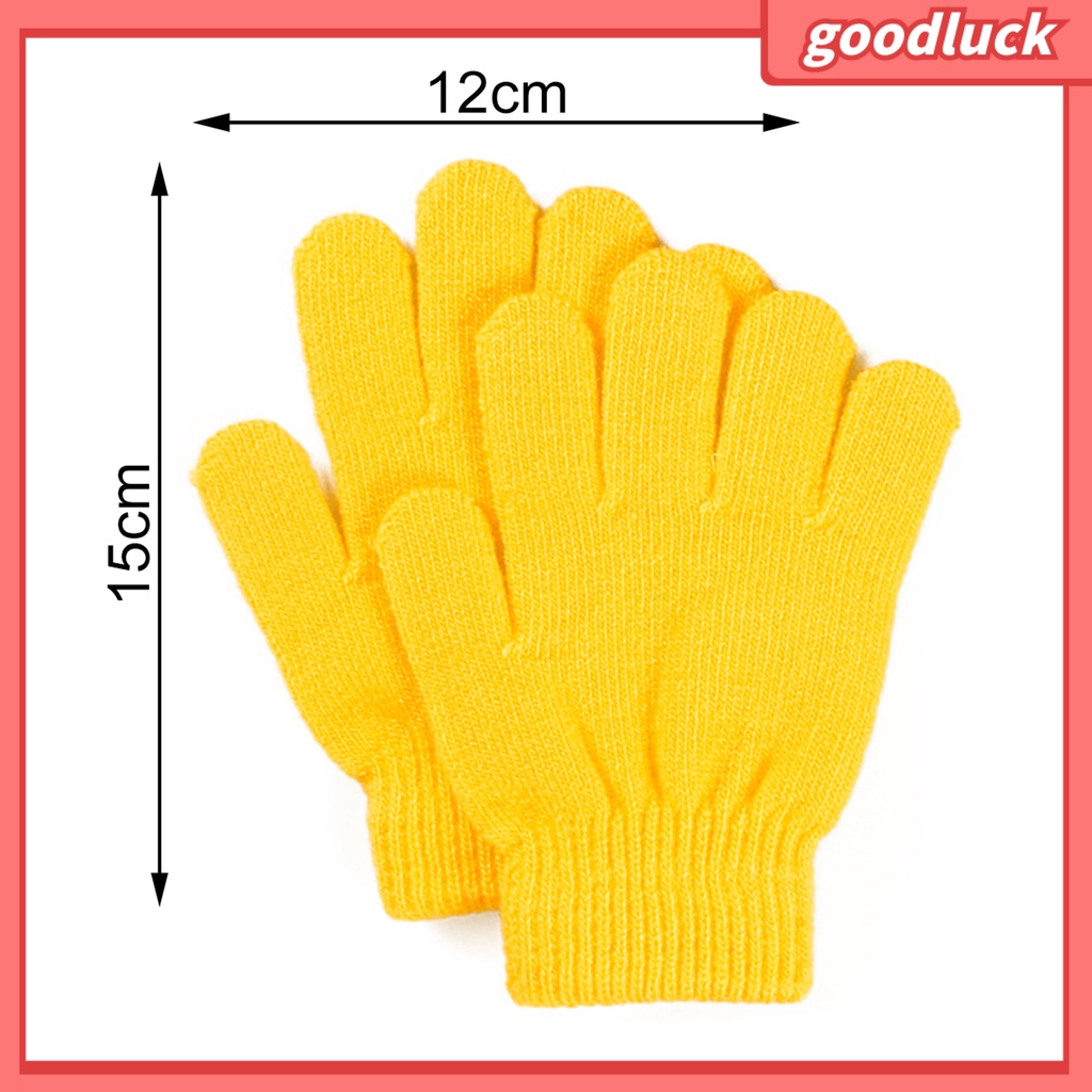 1 Đôi Găng Tay Toàn Ngón Chống Gió Bằng Acrylic Co Giãn Thoải Mái Có Thể Giặt Sạch Cho Trẻ Em