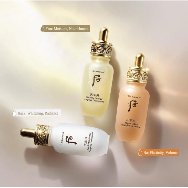 Date 2025 Tinh chất siêu dưỡng trắng mờ sạm nám và trẻ hóa làn da hiệu quả Whoo Brightening Ampoule 1ml