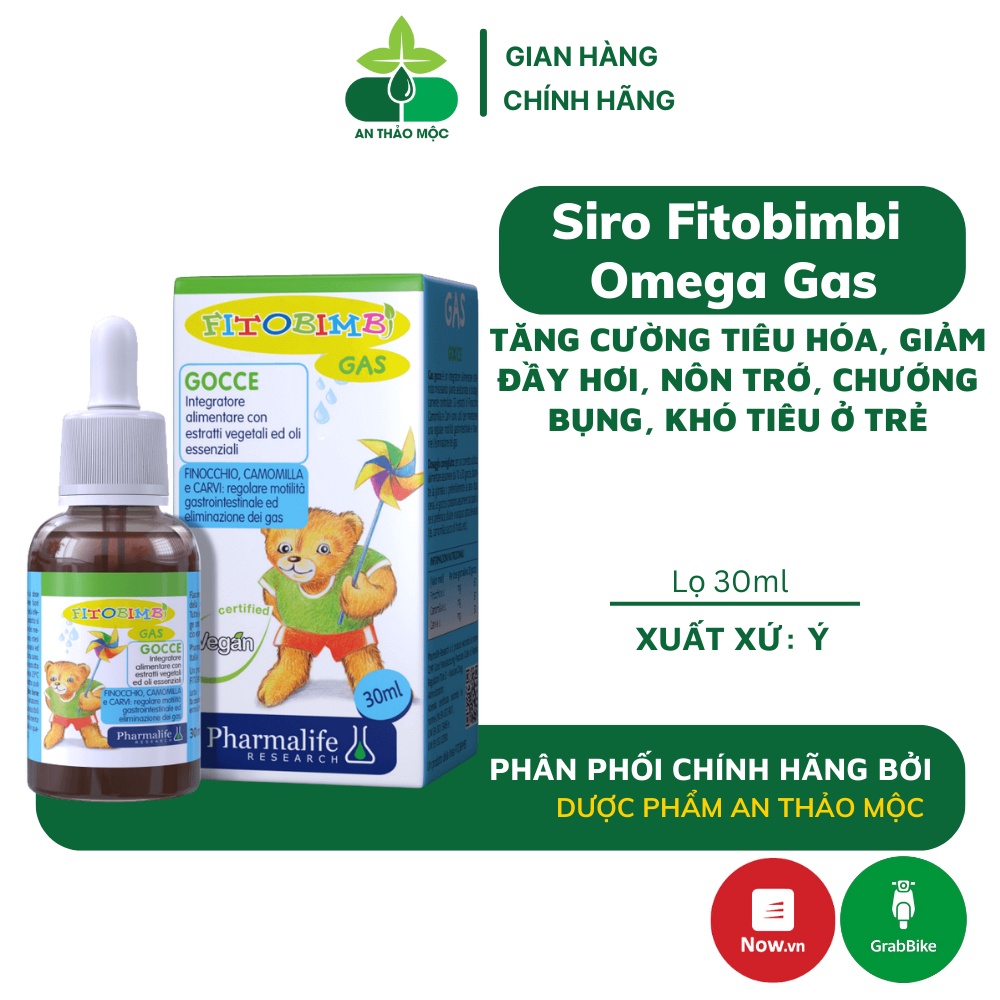 Giảm Nôn Trớ Ọc Sữa FITOBIMBI GAS Bé Hết Chướng Bụng Đầy Hơi Khó Tiêu Rối Loạn Tiêu Hóa