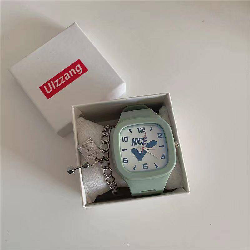 Đồng Hồ Đeo Tay Mặt Vuông Thiết Kế Đơn Giản Thời Trang 2022 Cho Nữ