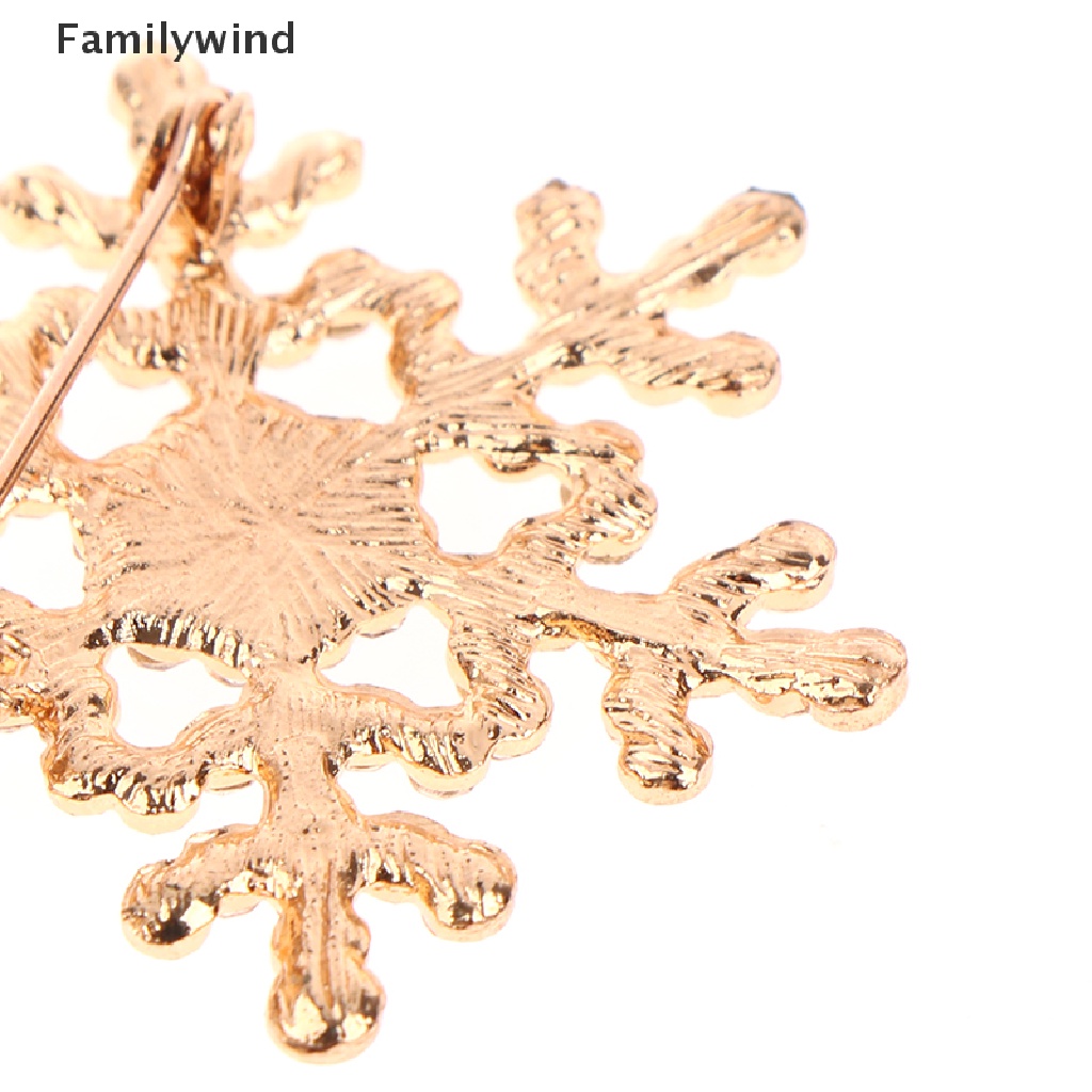 Ghim Cài Áo Hình Bông Tuyết Đính Đá Bằng Hợp Kim