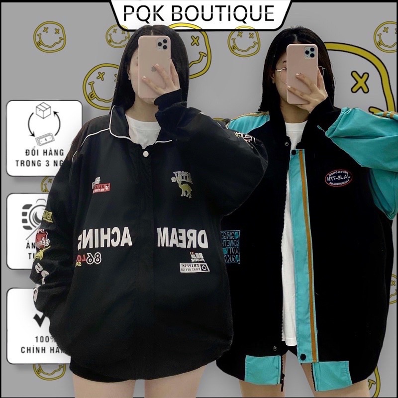 Áo Khoác Dù Racing Nam Nữ Form Rộng Phong Cách Thể Thao Hot Trend - pqk boutique