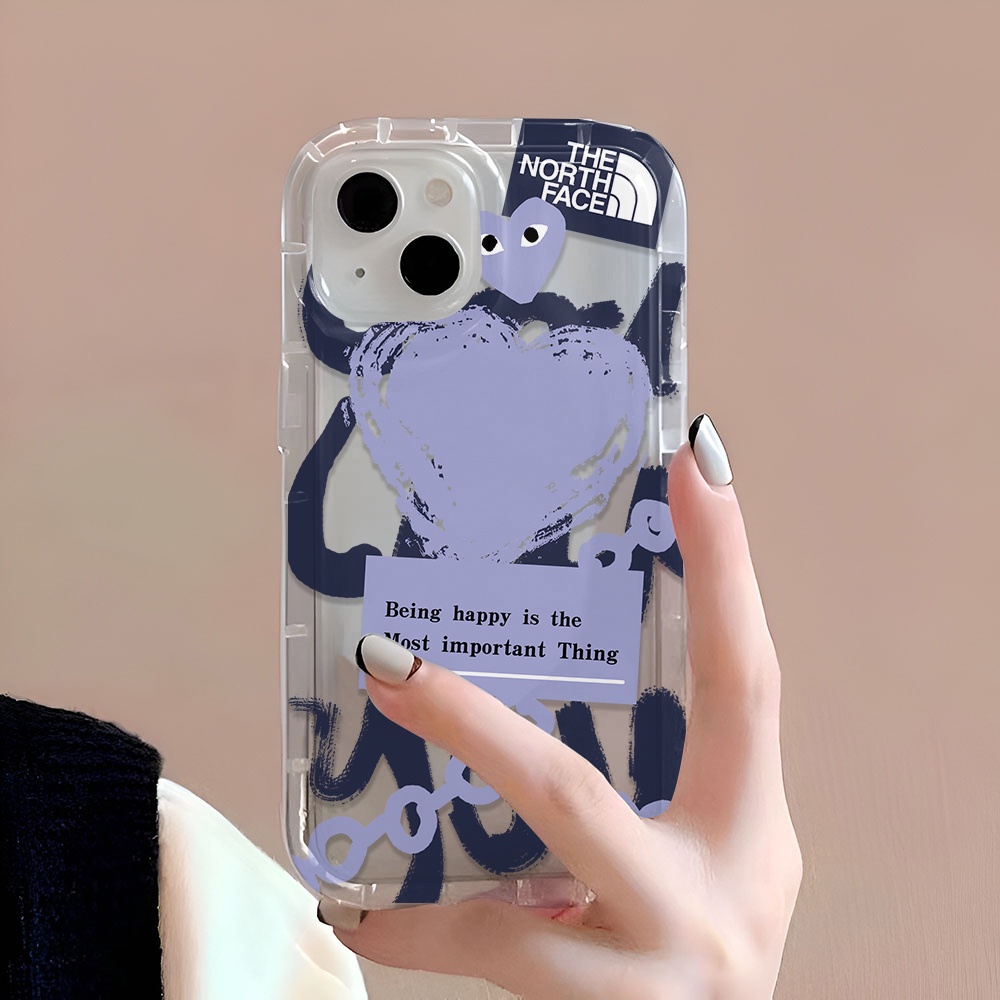 Ốp Điện Thoại Trong Suốt In Hình Trái Tim Cho iphone 14promax 11 13 12 7Plus X XS Max