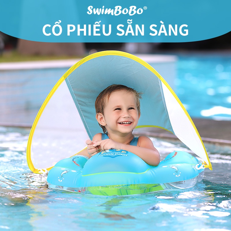 Phao Bơi Bơm Hơi 50 + Vòng Nhẫn Có Thể Tháo Rời Dành Cho Bé Yêu