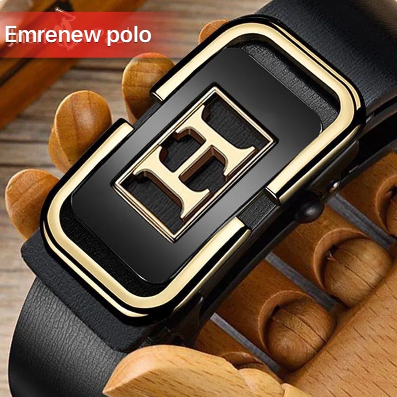 Thắt Lưng Nam Da Bò Cao Cấp Emrenew Polo 2 Lớp Full hộp Đựng