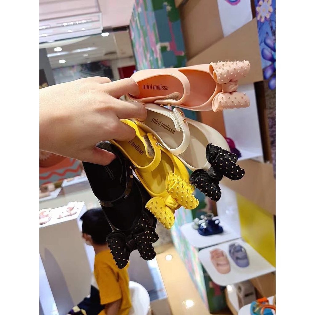 Giải Tỏa!Giày Sandal Đế Mềm Đính Nơ Hở Mũi Dành Cho Bé Gái (US7-12 Tuổi)
